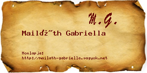 Mailáth Gabriella névjegykártya